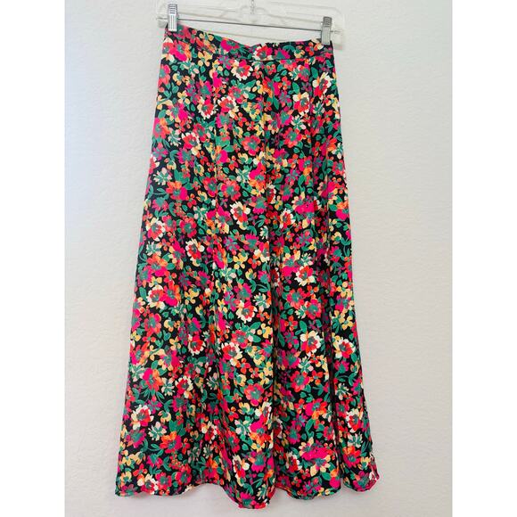 Resa Floral Lucy Set Tube Crop Top & Slit Midi Skirt Set Casablanca Size XS - Picture 8 of 10
